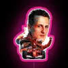 Michael Schumacher low poly rgb neon sign pink.