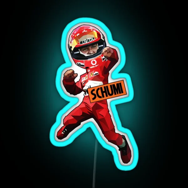 Michael Schumacher Pop Art RGB Neon Sign