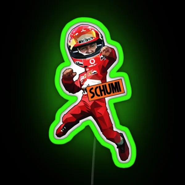 Michael Schumacher Pop Art RGB Neon Sign