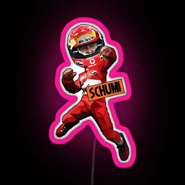 Michael Schumacher Pop Art RGB Neon Sign