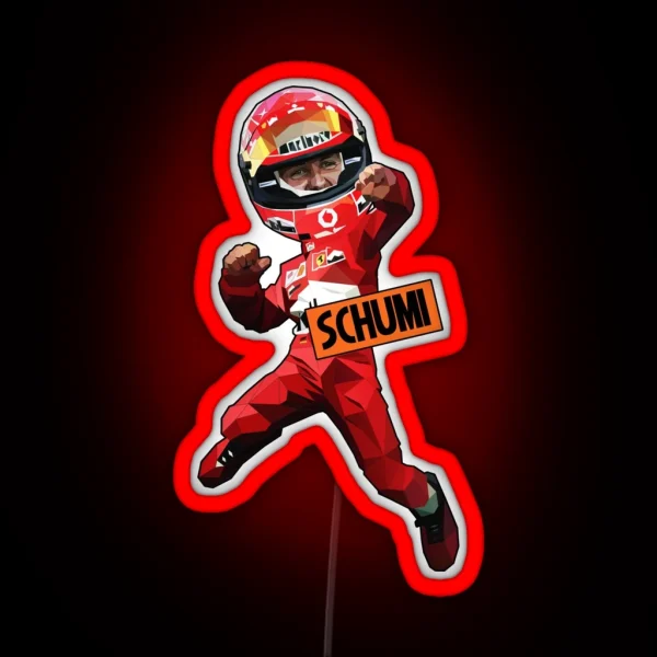 Michael Schumacher Pop Art RGB Neon Sign