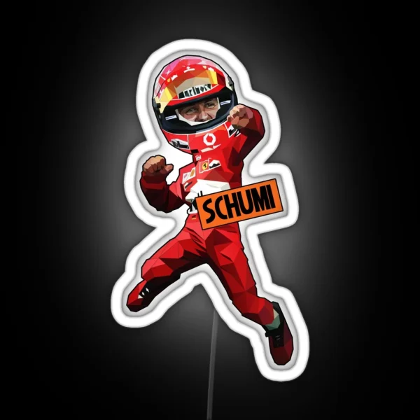 Michael Schumacher Pop Art RGB Neon Sign