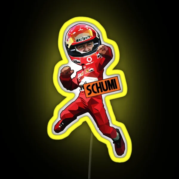 Michael Schumacher Pop Art RGB Neon Sign