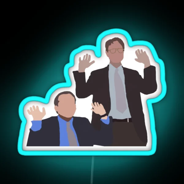 Michael Scott And Dwight Schrute RGB Neon Sign