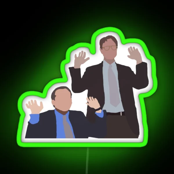 Michael Scott And Dwight Schrute RGB Neon Sign
