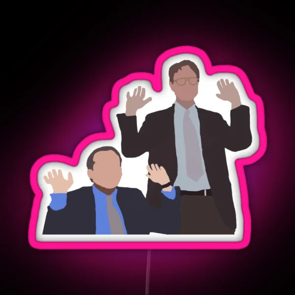 Michael Scott And Dwight Schrute RGB Neon Sign