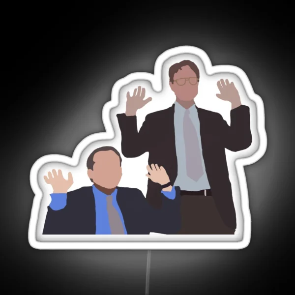 Michael Scott And Dwight Schrute RGB Neon Sign