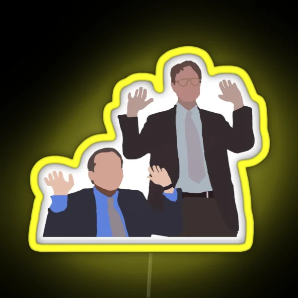 Michael Scott And Dwight Schrute RGB Neon Sign