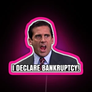 Michael Scott Bankruptcy Funny RGB Neon Sign