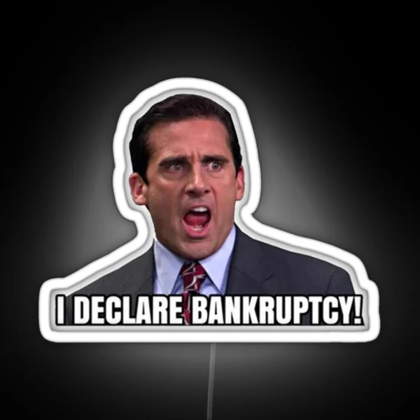 Michael Scott Bankruptcy Funny RGB Neon Sign