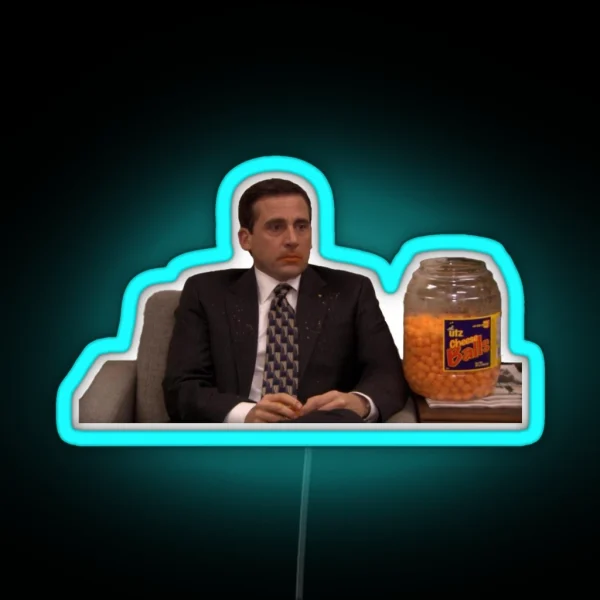 Michael Scott Cheesy Poofs RGB Neon Sign