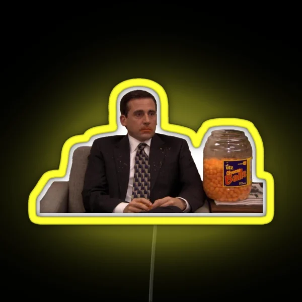 Michael Scott Cheesy Poofs RGB Neon Sign
