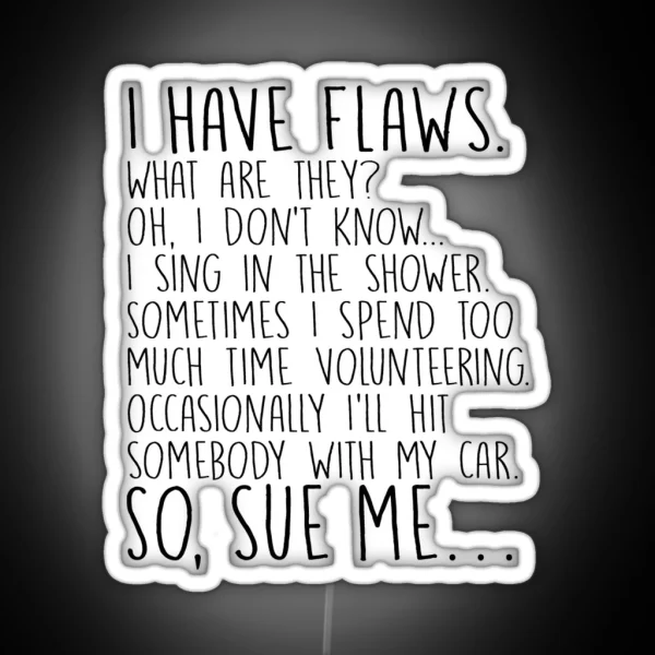 Michael Scott Dunder Mifflin Quote Flaws RGB Neon Sign