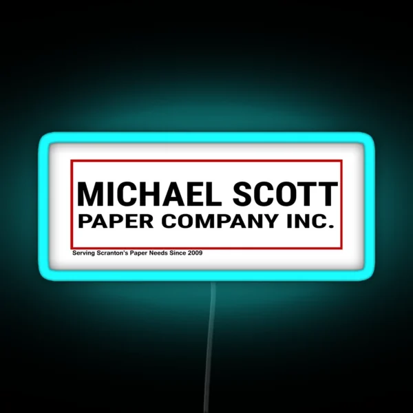 Michael Scott Paper Company RGB Neon Sign