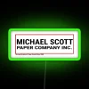 michael scott paper company rgb neon sign green