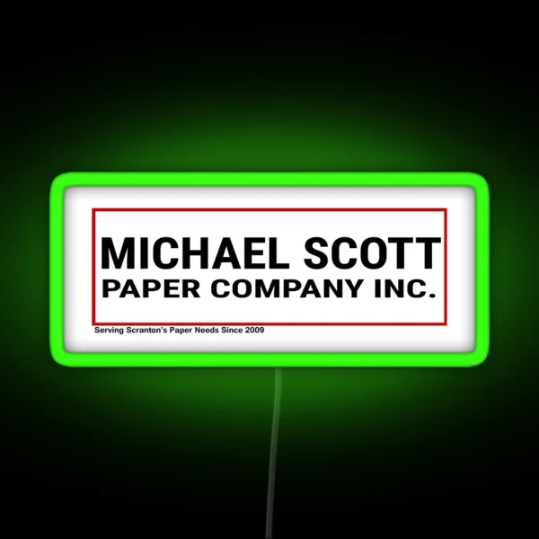 Michael Scott Paper Company RGB Neon Sign