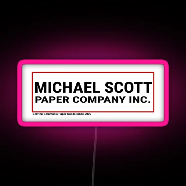 Michael Scott Paper Company RGB Neon Sign