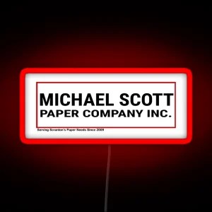 Michael Scott Paper Company RGB Neon Sign