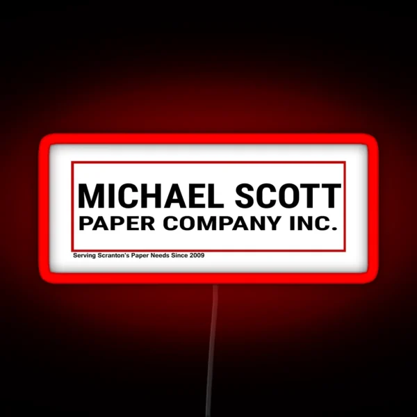 Michael Scott Paper Company RGB Neon Sign