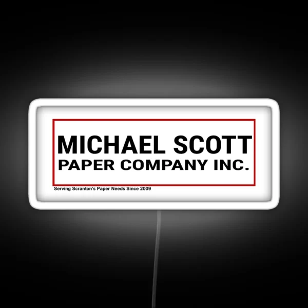 Michael Scott Paper Company RGB Neon Sign