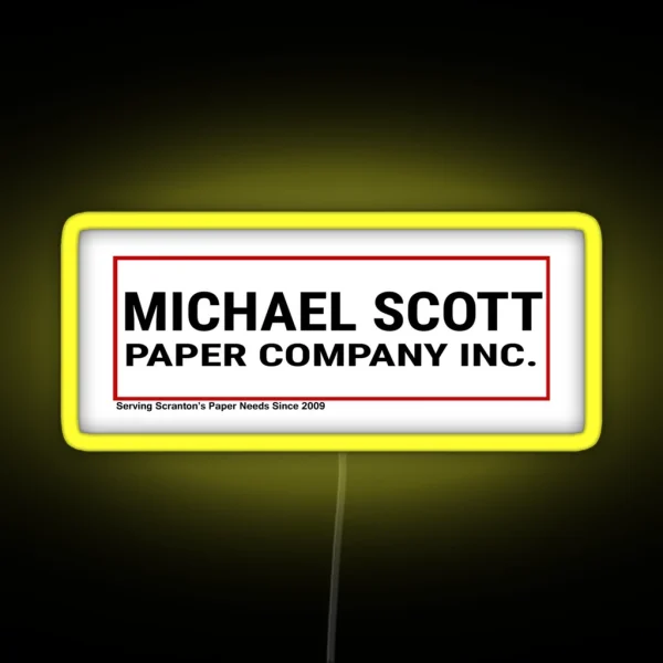 Michael Scott Paper Company RGB Neon Sign
