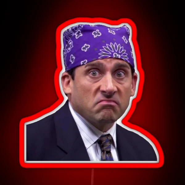 Michael Scott Prison Mike RGB Neon Sign