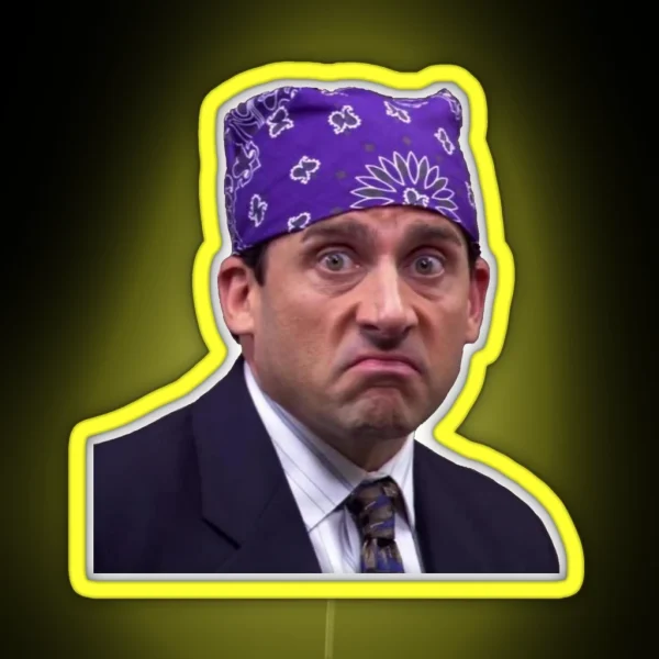 Michael Scott Prison Mike RGB Neon Sign