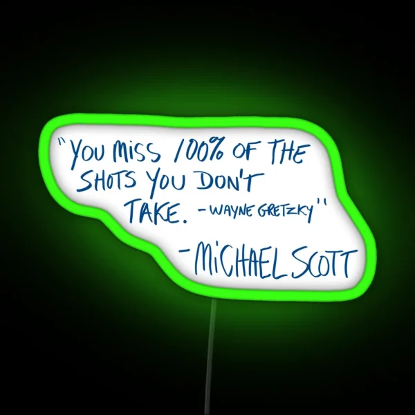 Michael Scott Quote RGB Neon Sign