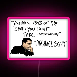 Michael Scott Quote RGB Neon Sign