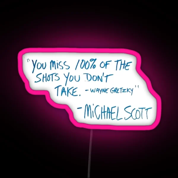 Michael Scott RGB Neon Sign