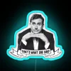 michael scott rgb neon sign featuring a retro style and colorful design, perfect for blue lovers.