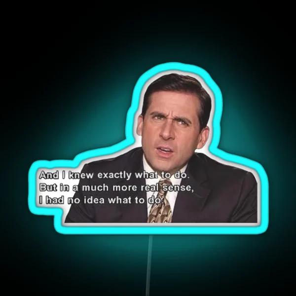 Michael Scott RGB Neon Sign