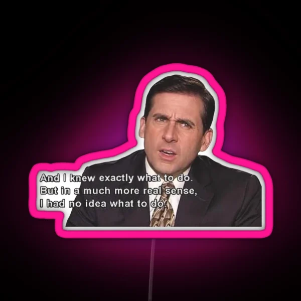 Michael Scott RGB Neon Sign