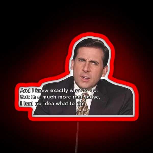 Michael Scott RGB Neon Sign