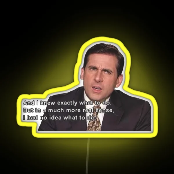 Michael Scott RGB Neon Sign