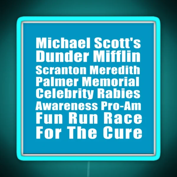 Michael Scott S Dunder Mifflin Scranton RGB Neon Sign
