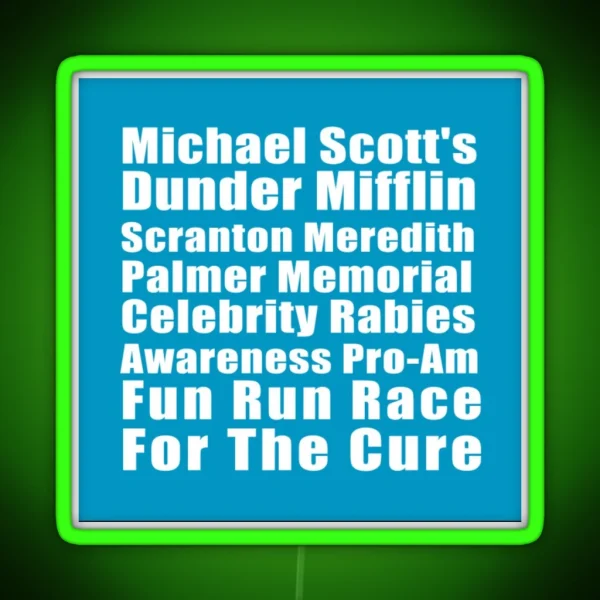 Michael Scott S Dunder Mifflin Scranton RGB Neon Sign