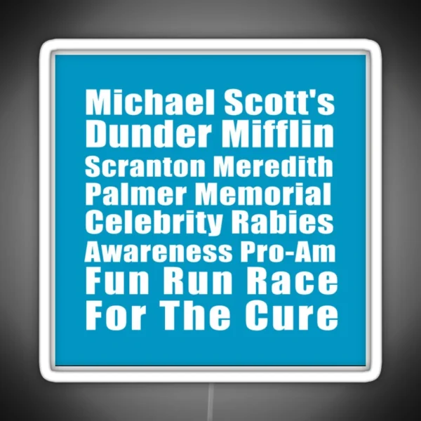 Michael Scott S Dunder Mifflin Scranton RGB Neon Sign