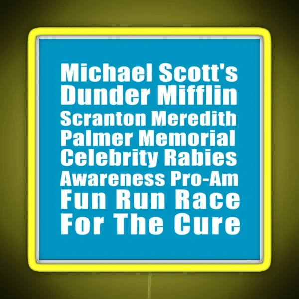Michael Scott S Dunder Mifflin Scranton RGB Neon Sign