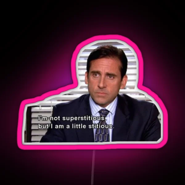 Michael Scott Superstitious RGB Neon Sign