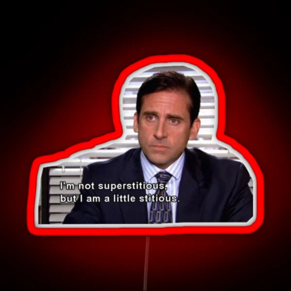 Michael Scott Superstitious RGB Neon Sign