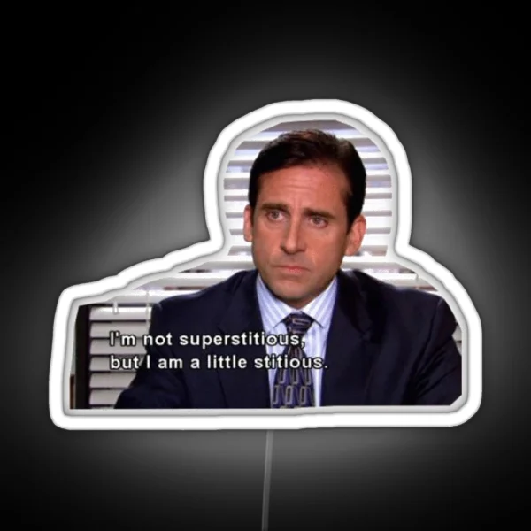 Michael Scott Superstitious RGB Neon Sign