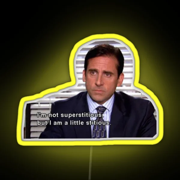 Michael Scott Superstitious RGB Neon Sign