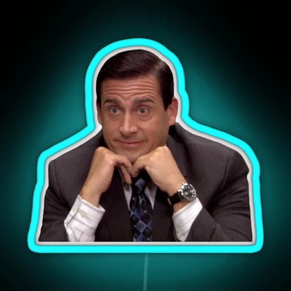 Michael Scott Tell Me More RGB Neon Sign