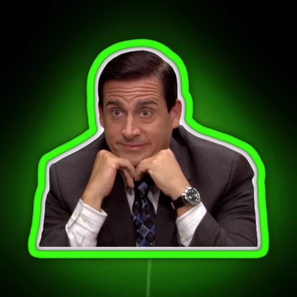 Michael Scott Tell Me More RGB Neon Sign