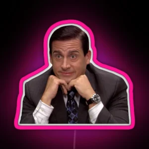 Michael Scott Tell Me More RGB Neon Sign