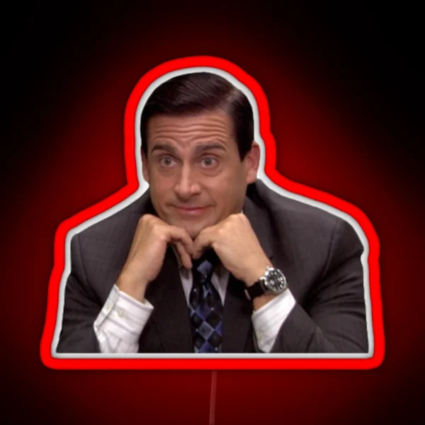 Michael Scott Tell Me More RGB Neon Sign