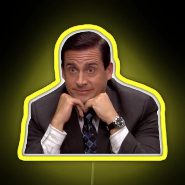Michael Scott Tell Me More RGB Neon Sign