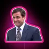 Michael Scott The Office Neon RGB Pink