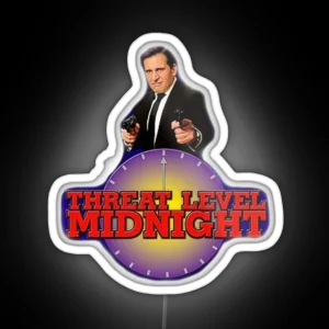 Michael Scott Threat Level Midnight The Office RGB Neon Sign